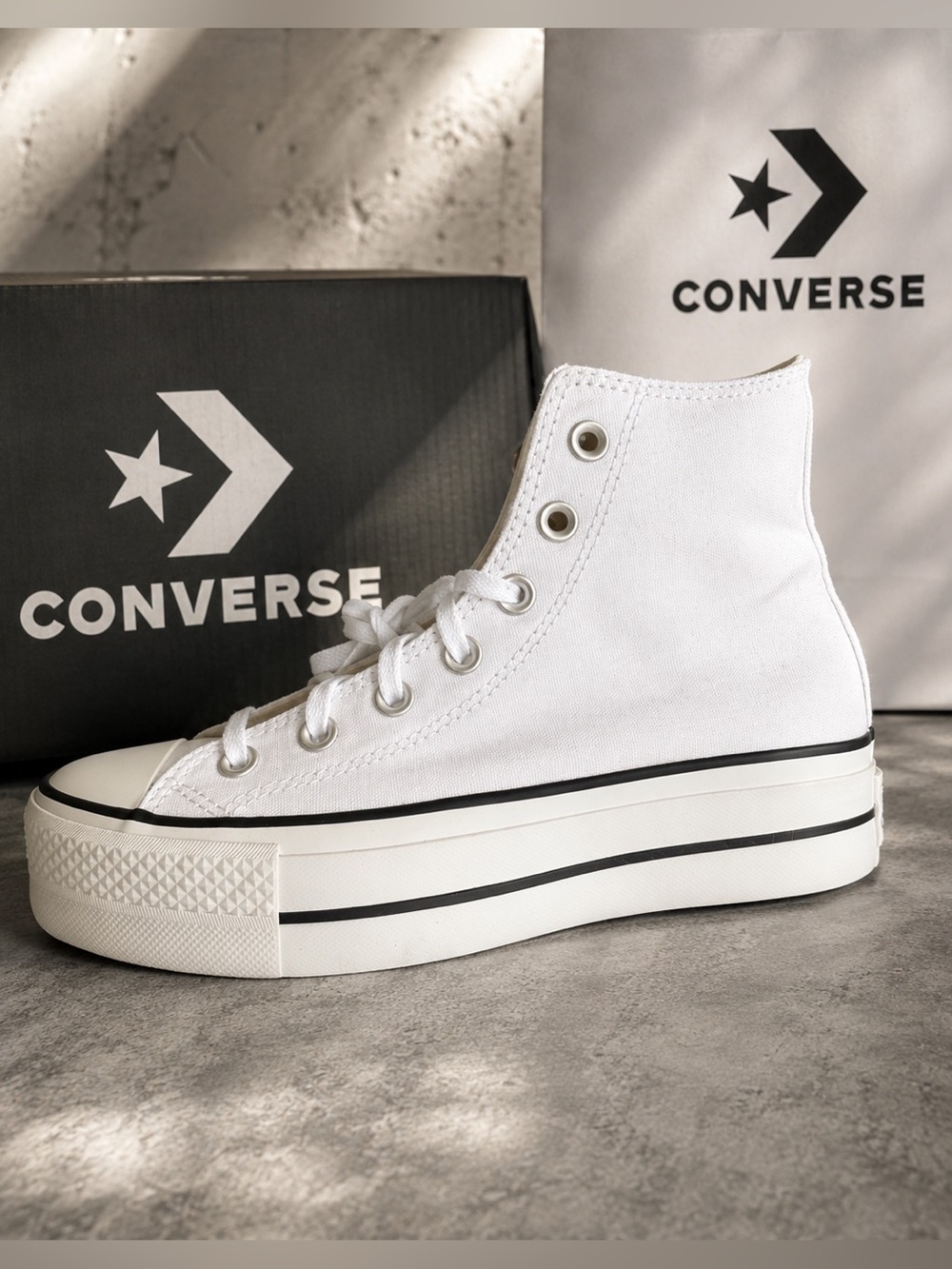 Converse Black Shoe Box with Size Label